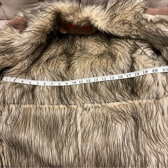 Anne Klein AK Penny Lane Jacket Brown Faux Suede Lined Shawl Collar Coat M VTG - Picture 9 of 13